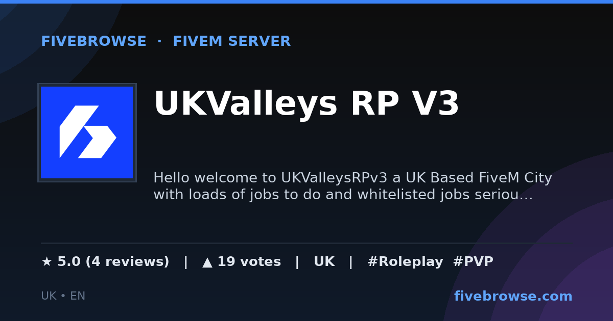 Uk Rp Png UKValleys RP V3 - ★ 5.0 · FiveM Server in United Kingdom | FiveBrowse