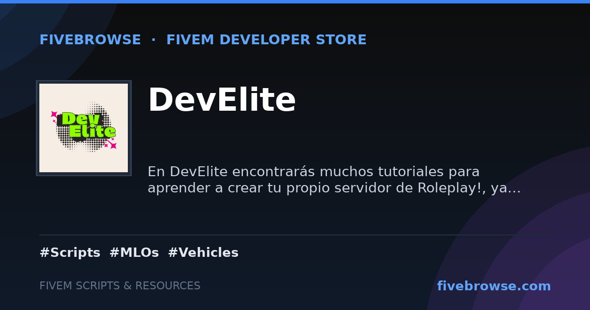 DevElite - FiveM Scripts & Mods Store | FiveBrowse