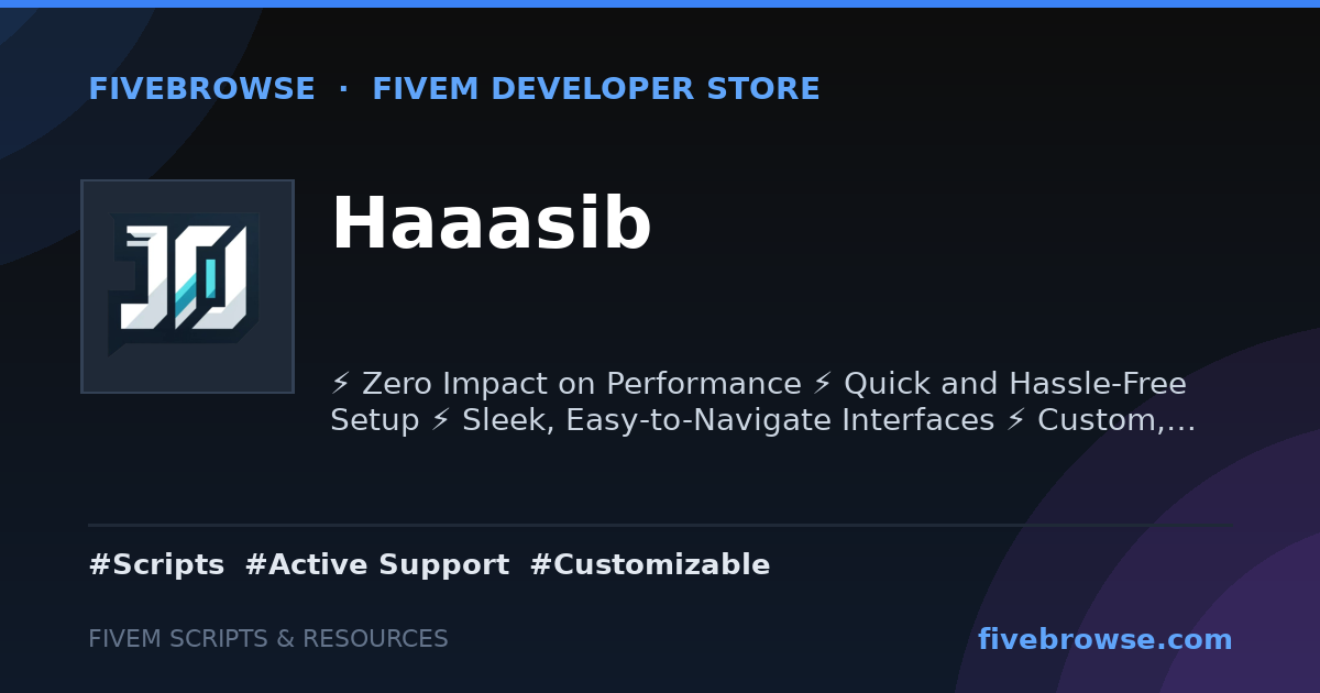 Haaasib - FiveM Scripts & Mods Store | FiveBrowse
