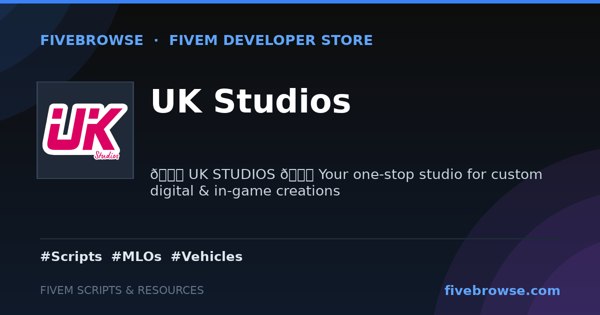 UK Studios - FiveM Scripts & Mods Store | FiveBrowse