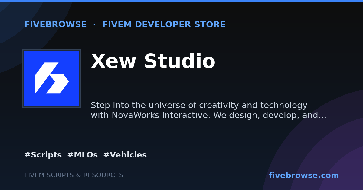 Xew Studio - FiveM Scripts & Mods Store | FiveBrowse